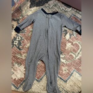 Carter's Navy and White Striped Footie
